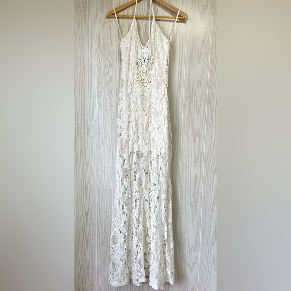 Sky Ivory Crochet NWT Maxi Fress XS - Picture 7 of 8